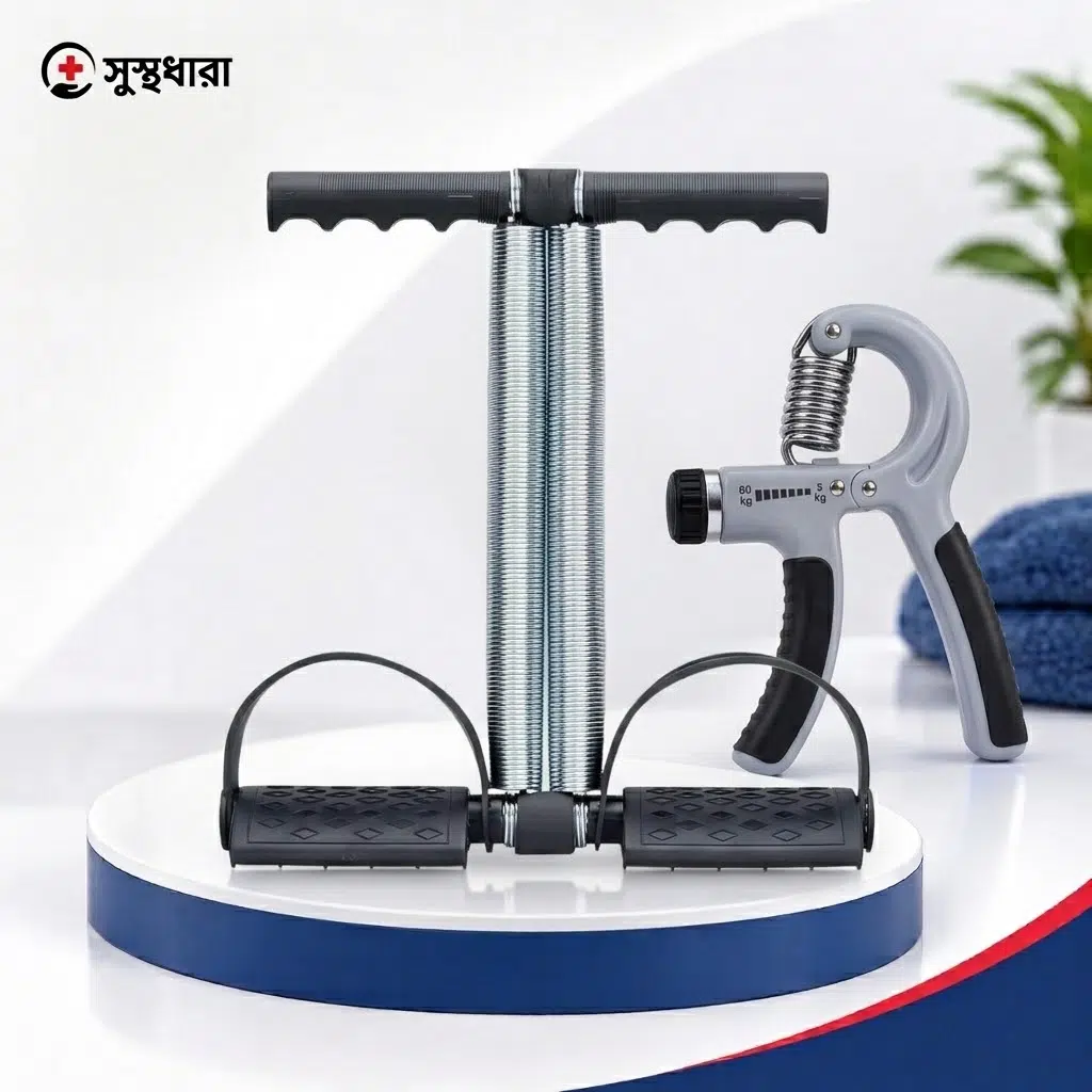2-in-1 Fitness Combo Hand Gripper with Counter & Spring Tummy Trimmer